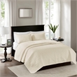 Olliix Madison Park Quebec King/Cal King Coverlet Mini Set Cotton in Cream