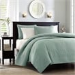 Olliix Madison Park Quebec Full/Queen Coverlet Mini Set Cotton in Seafoam