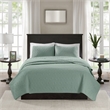Olliix Madison Park Quebec King/Cal King Coverlet Mini Set Cotton in Seafoam