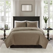 Olliix Madison Park Quebec King/Cal King Coverlet Mini Set Cotton in Khaki
