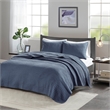 Olliix Madison Park Keaton Full/Queen Coverlet Mini Set Cotton in Navy