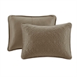 Olliix Madison Park Quebec Twin/Twin XL Coverlet Mini Set Cotton in Khaki