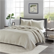 Olliix Madison Park Keaton Full/Queen Coverlet Mini Set Cotton in Cream