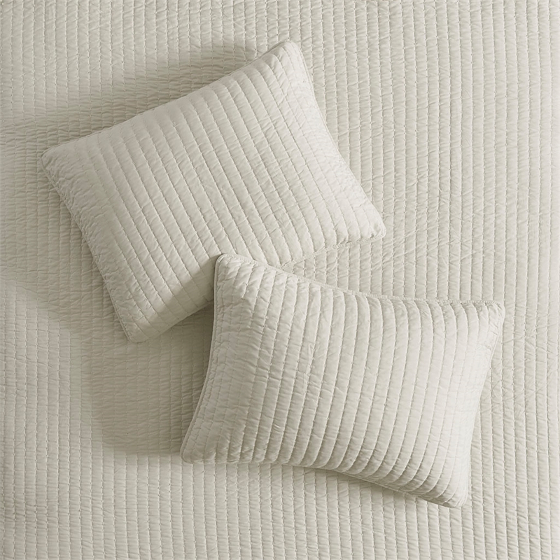 Olliix Madison Park Keaton King/Cal King Coverlet Mini Set Cotton in Cream