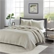 Olliix Madison Park Keaton King/Cal King Coverlet Mini Set Cotton in Cream