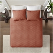 Olliix Madison Park Quebec King/Cal King Coverlet Mini Set Cotton in Clay Red