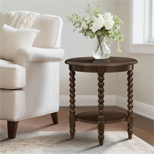 Olliix Martha Stewart Philippe 20x24&quot End Table MDF/Wood/Veneer in Brown