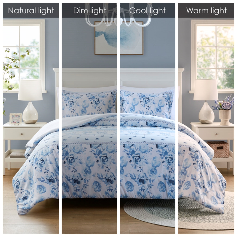 Olliix Intelligent Design Christa Full/Queen Duvet Mini Set Polyester in Blue