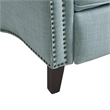 Olliix Madison Park Aidan Recliner Wood/Fabric in Light Blue