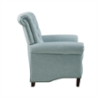 Olliix Madison Park Aidan Recliner Wood/Fabric in Light Blue