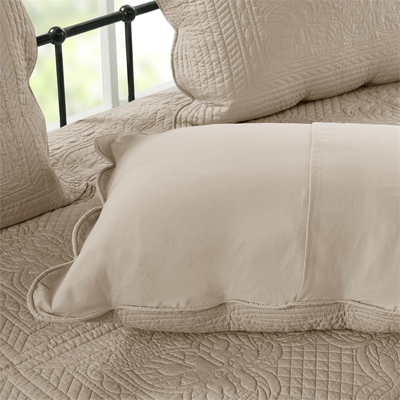 Olliix Madison Park Tuscany Daybed Daybed Cover Set Microfiber in Khaki