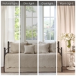 Olliix Madison Park Tuscany Daybed Daybed Cover Set Microfiber in Khaki
