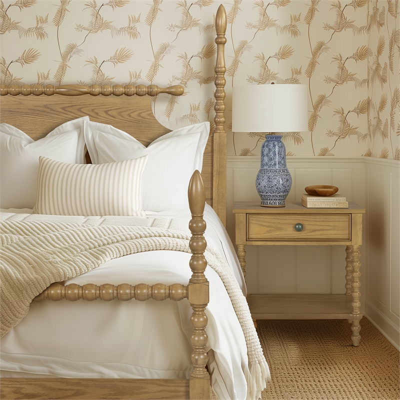 Olliix Madison Park Signature Beckett MDF/Wood Nightstandin Natural
