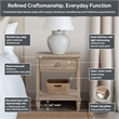 Olliix Madison Park Signature Victoria MDF/Wood Nightstandin Antique Brown