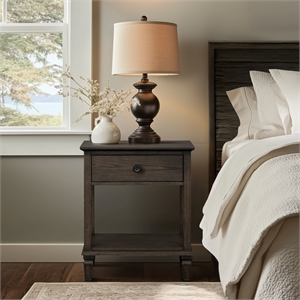 Olliix Madison Park Signature Victoria MDF/Wood Nightstandin Antique Brown