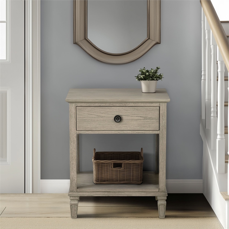 Olliix Madison Park Signature Victoria MDF/Wood Nightstandin Reclaimed Grey