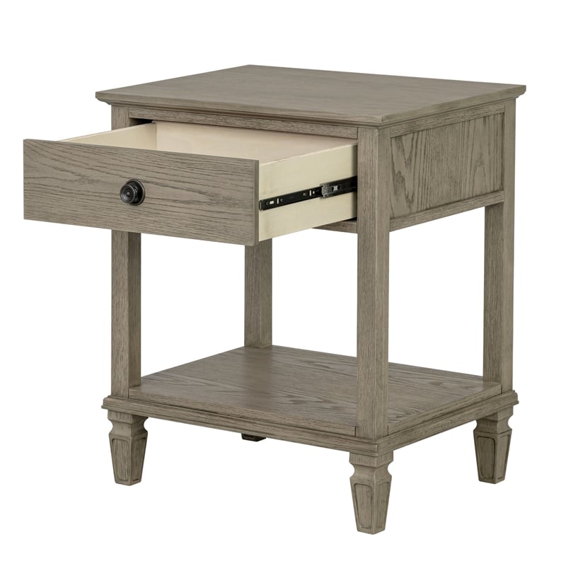 Olliix Madison Park Signature Victoria MDF/Wood Nightstandin Reclaimed Grey