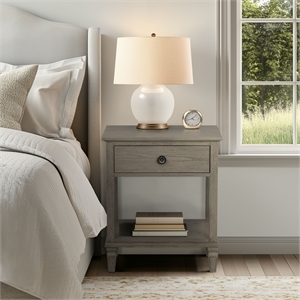 Olliix Madison Park Signature Victoria MDF/Wood Nightstandin Reclaimed Grey