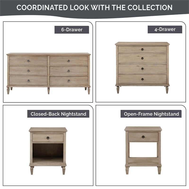 Olliix Madison Park Signature Victoria Dresser MDF/Wood in Antique Cream