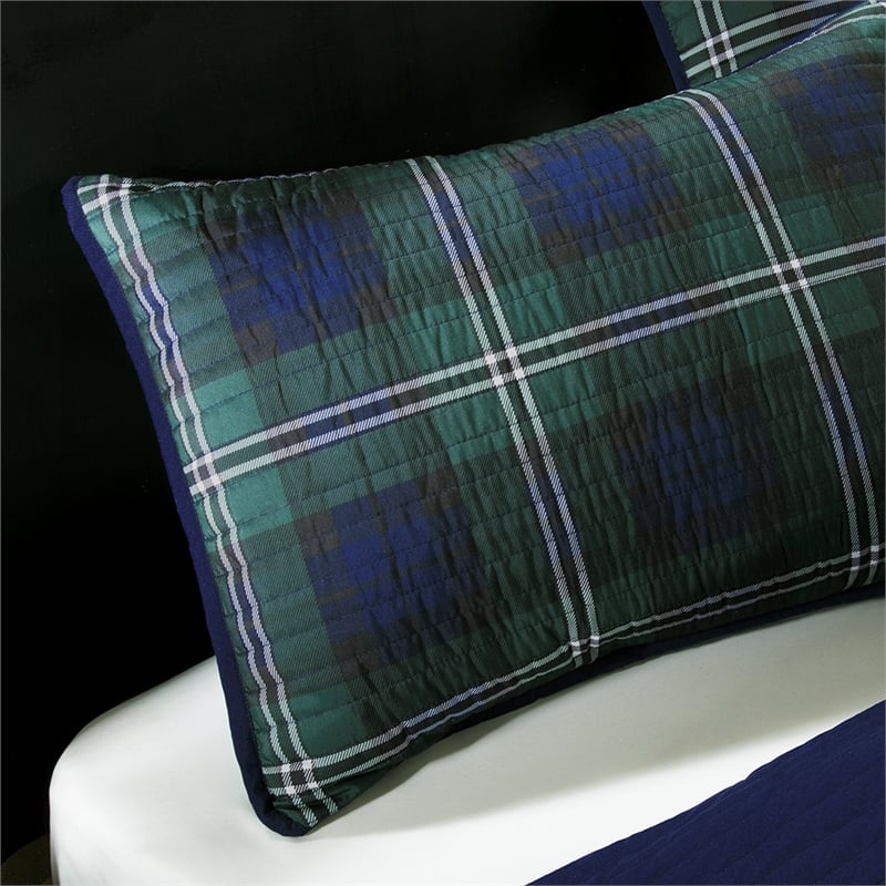 Olliix Intelligent Design Brody Full/Queen Quilt Set Cotton in Blue