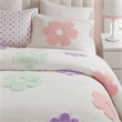 Olliix Intelligent Design Kids Gracie Full/Queen Duvet Mini Set in White/Purple