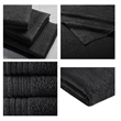 Olliix 510 Design Big Bundle 12-Piece Bath Towel Cotton in Black