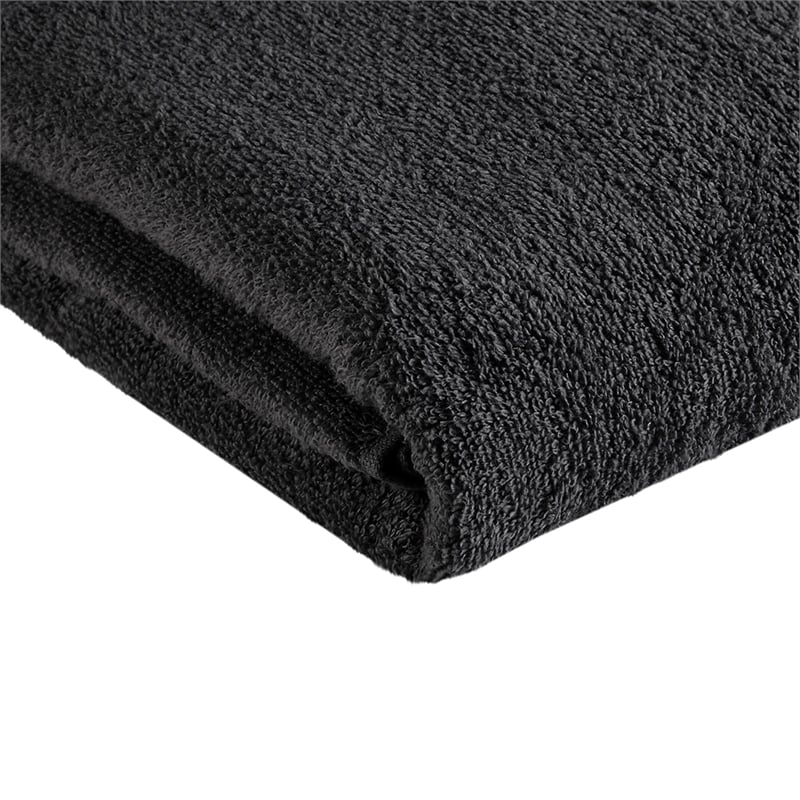 Olliix 510 Design Big Bundle 12-Piece Bath Towel Cotton in Black