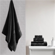 Olliix Madison Park Essentials Adrien 6-Piece Bath Towel Cotton in Black