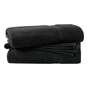 Olliix Madison Park Signature 800gsm 34x68&quot - 2PK Bath Towel Cotton in Black