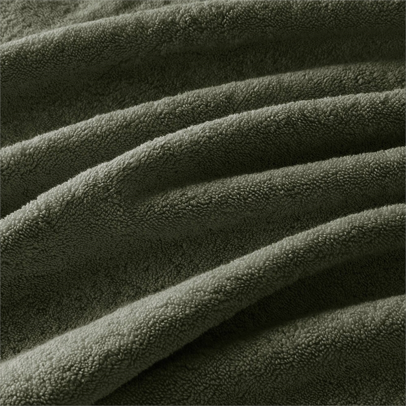 Olliix Madison Park Signature 800GSM 8-Piece Bath Towel Cotton in Olive Green