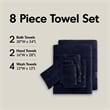Olliix Madison Park Signature 800GSM 8-Piece Bath Towel Cotton in Dark Navy