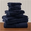 Olliix Madison Park Signature 800GSM 8-Piece Bath Towel Cotton in Dark Navy