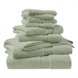 Olliix Madison Park Signature 800GSM 8-Piece Bath Towel Cotton in Sage Green