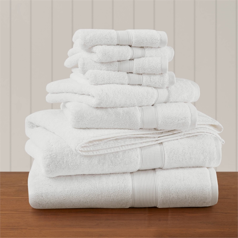 Olliix Madison Park Signature 800GSM 8-Piece Bath Towel Cotton in Taupe