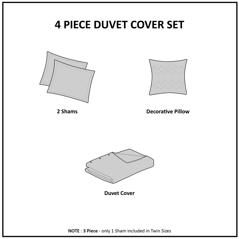 Olliix Intelligent Design Cassiopeia Twin/Twin XL Duvet Cover Set in Lavender
