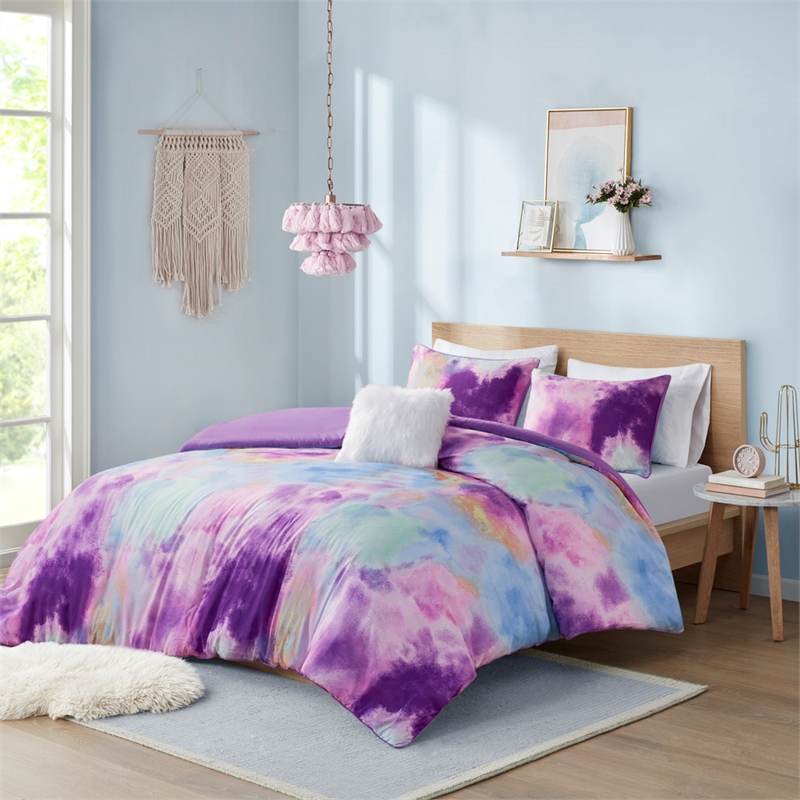 Olliix Intelligent Design Cassiopeia Twin/Twin XL Duvet Cover Set in Lavender
