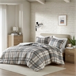 Olliix Intelligent Design Blake Full/Queen Duvet Mini Set Polyester in Tan/Gray