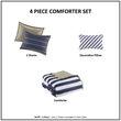 Olliix Intelligent Design Ashton Full/Queen Comforter Set in Khaki/Navy
