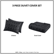 Olliix Intelligent Design Lucy Twin/Twin XL Duvet Mini Set Polyester in Black