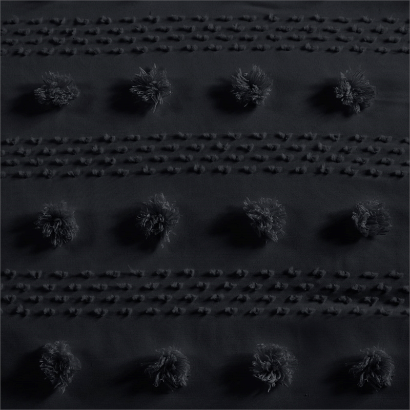 Olliix Intelligent Design Lucy Twin/Twin XL Duvet Mini Set Polyester in Black