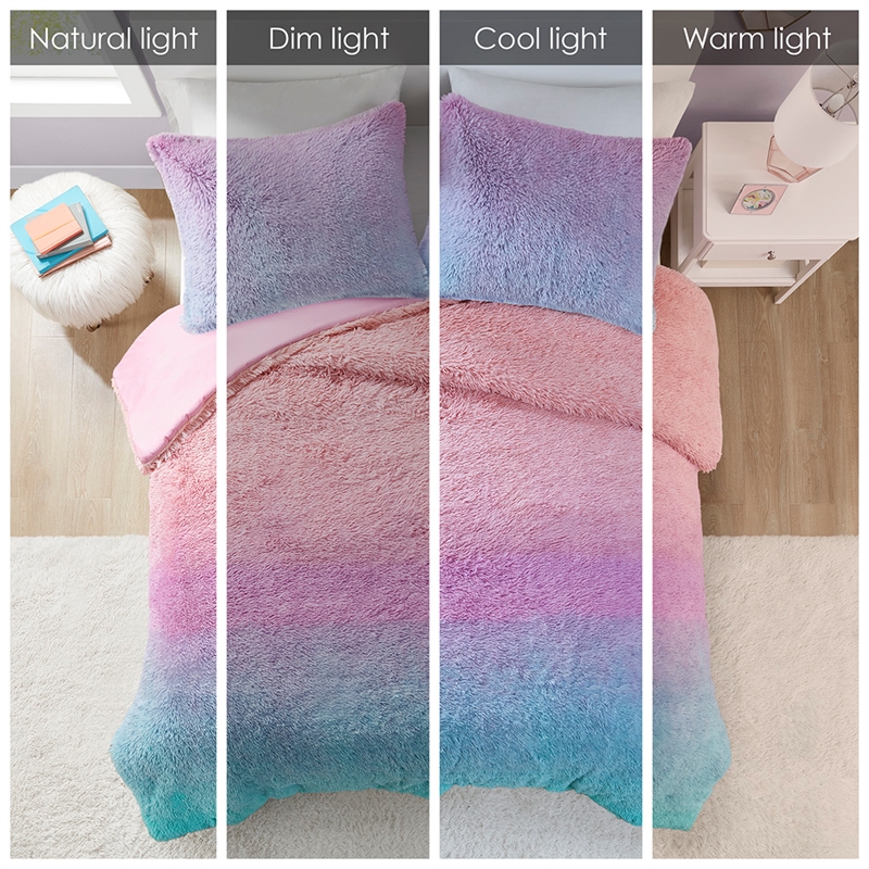 Olliix Intelligent Design Primrose Twin/Twin XL Duvet Mini Set in Purple Multi