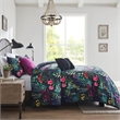 Olliix Madison Park Tasha King/Cal King Comforter Set Polyester in Black