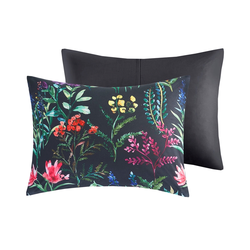 Olliix Madison Park Tasha King/Cal King Comforter Set Polyester in Black