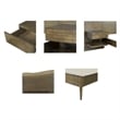 Olliix INK+IVY Clark Wood Queen Bed Frame With Nightstands in Dark Brown