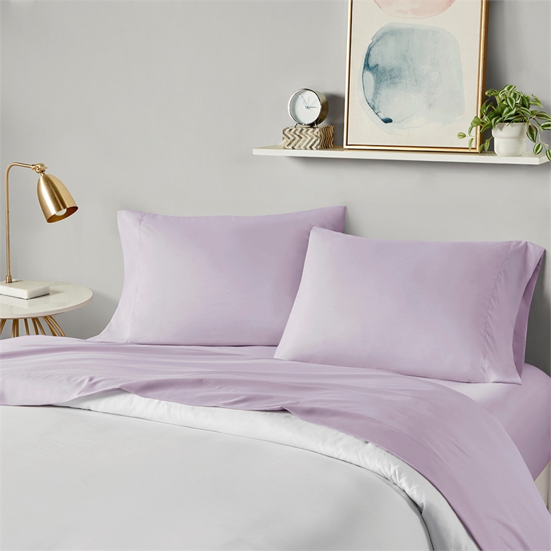 Olliix Intelligent Design Microfiber Full Sheet Set Polyester in Lavender