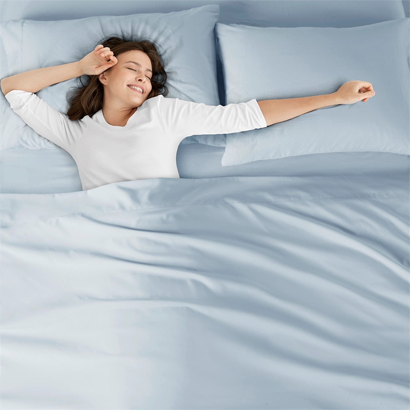 Olliix Intelligent Design Microfiber Twin Sheet Set Polyester in Blue
