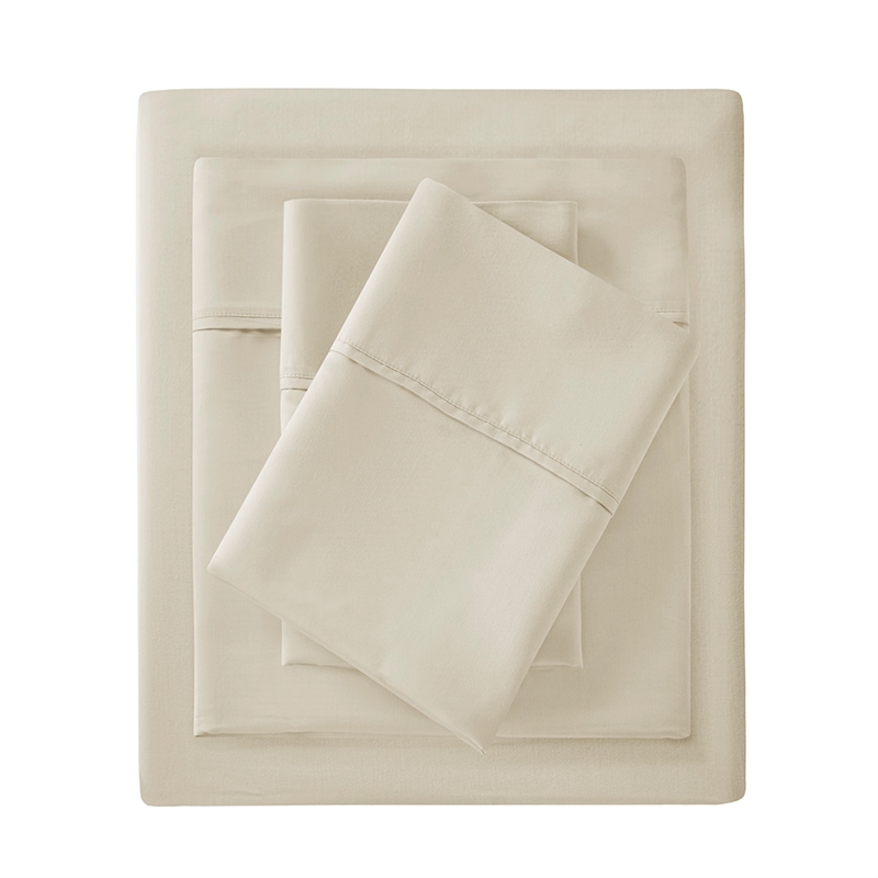 Olliix Madison Park 300 Thread Count Organic King Sheet Set in Taupe