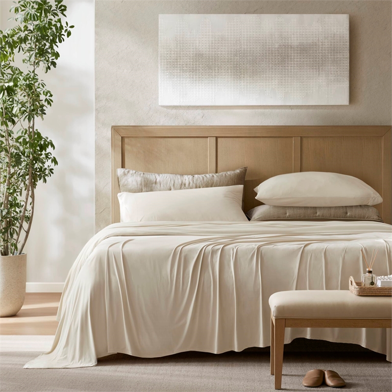 Olliix Harbor House Cooling King Sheet Set Nylon/Spandex in Ivory