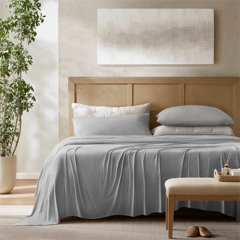 Olliix Harbor House Cooling King Sheet Set Nylon/Spandex in Grey
