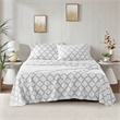 Olliix True North by Sleep Philosophy Micro Fleece King Sheet Set in Grey Geo